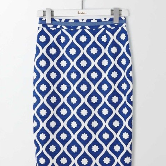 Boden Dresses & Skirts - Boden Blue and White Pencil Skirt